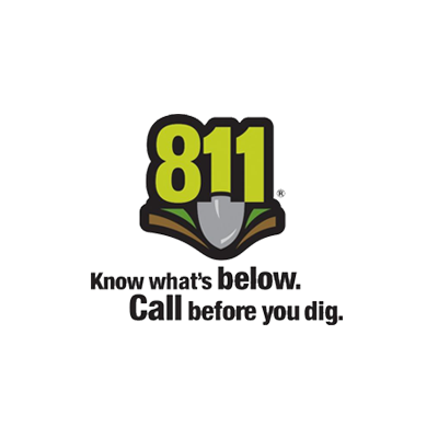 Know what's below. Call before you dig. Call 811.
